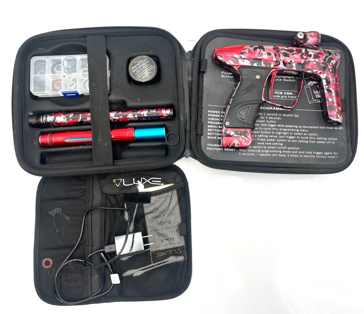 LUXE TM40 RED CAMO ANODIZING USED - P8Ball - Buy, Sell, Trade